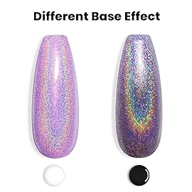 RARJSM Holographic Nail Polish Violet Purple Gel Polish Shimmers Shiny Nail Gel Spring Summer Hologram Gel Nail Polish UV LED Lamp Cured for Nail Slaon Home Manicure