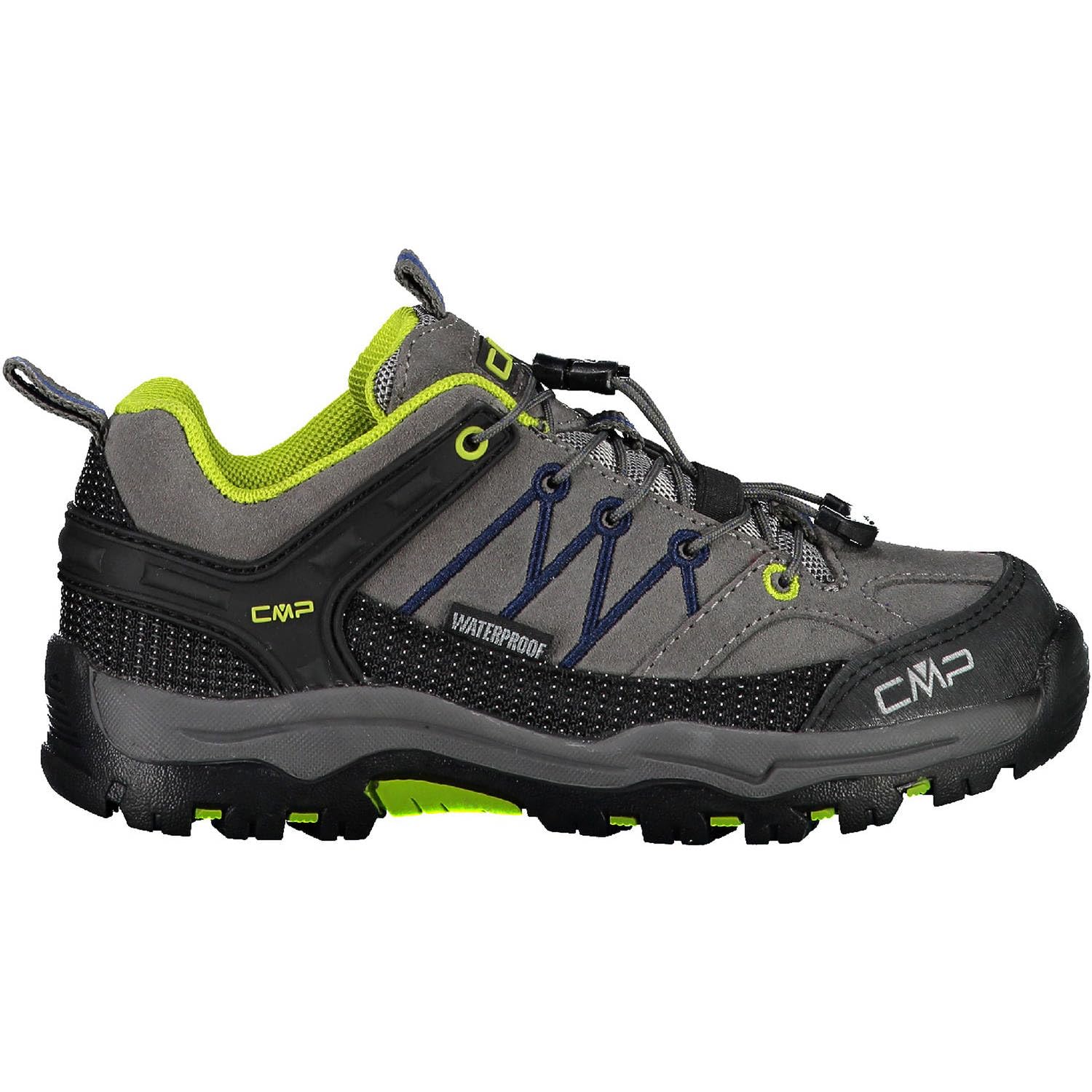 CMP Kids Rigel Low Trekking Shoes Wp, Scarpe da trekking Unisex - Bambini e ragazzi, Graffite-Marine 35UE, 39 EU