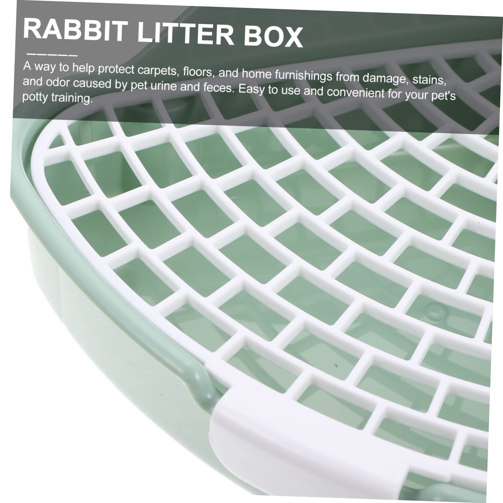 INOOMP 3pezzi Lettiera per Domestici per Conigli Cavia e Criceti Design Antischiuma e Facile Colore Menta per Abituare Bisogni Domestici