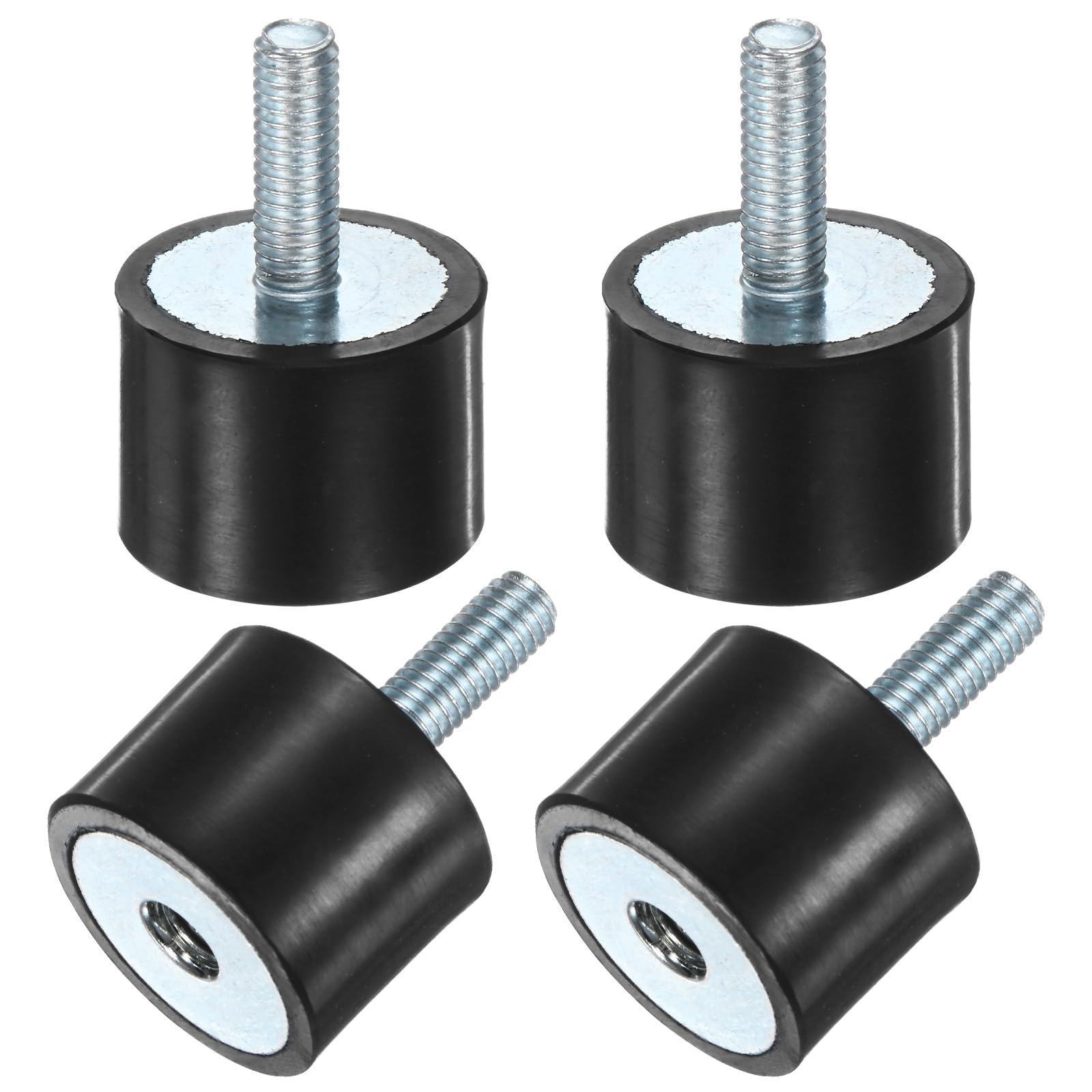 M METERXITY 4-Pack Rubber Mounts D25mmxH25mm Male/Female Vibration Isolators Cylindrical Shock Absorber W M8 x 20mm Studs for Air Compressor/Car/Pump/Boat/Garage Motor/Bobbins Rubber Isolators — Amazon image 15