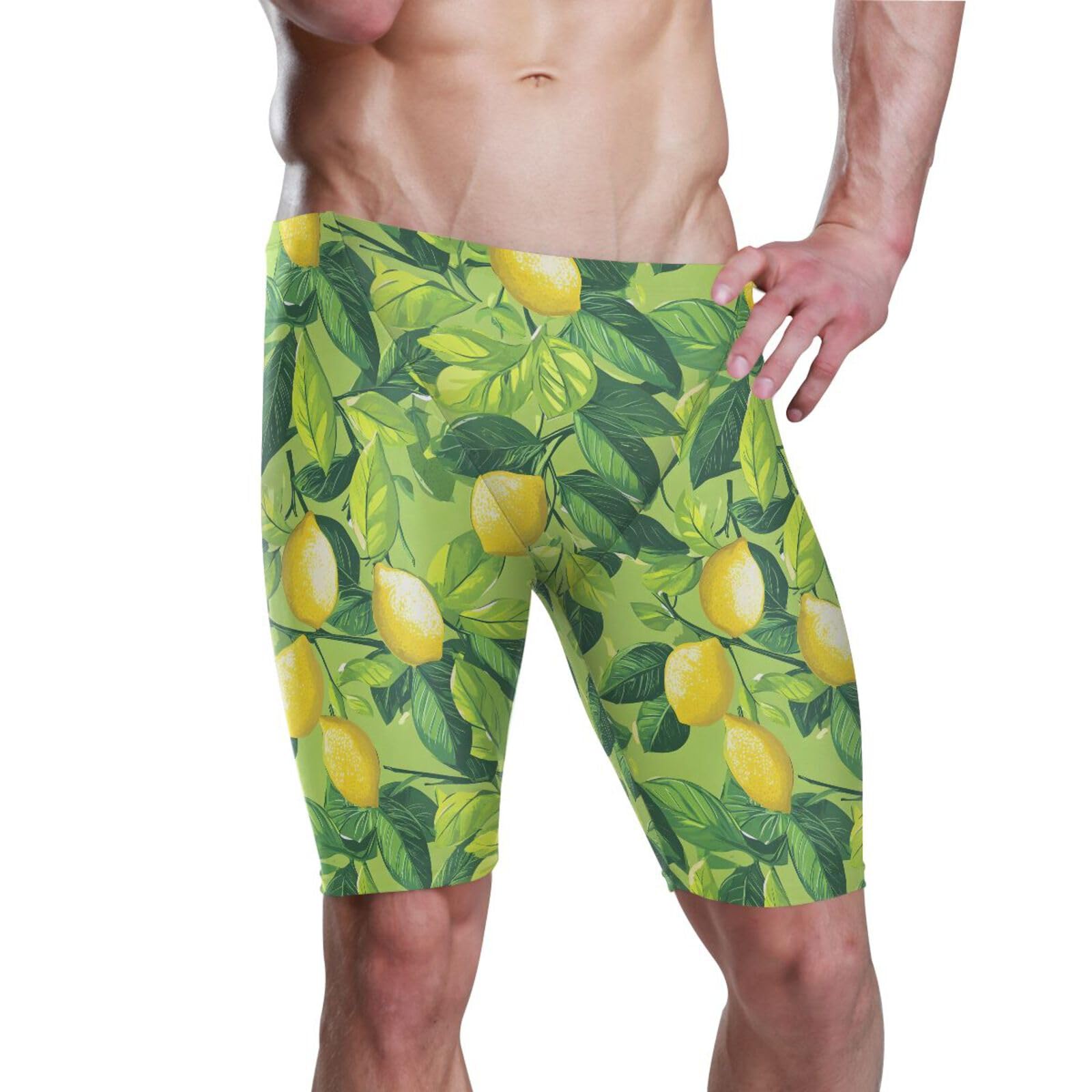 UMIRIKO Lemon Men's Athletic Swimwear Jammers Swimsuits Racing Training Pants M 202b8171