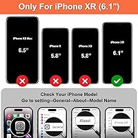 Vista 2 de iCoverCase Compatible con Funda para iPhone XR con Tarjetero, Funda de Teléfono Tipo Cartera para Hombres y Mujeres con Bloqueo RFID de Piel Beige