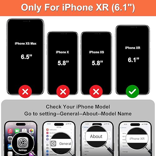 Miniatura 2 de iCoverCase Funda compatible con iPhone XR con tarjetero para mujer, con bloqueo RFID en relieve, piel sintética con correa de muñeca (azul mandala)