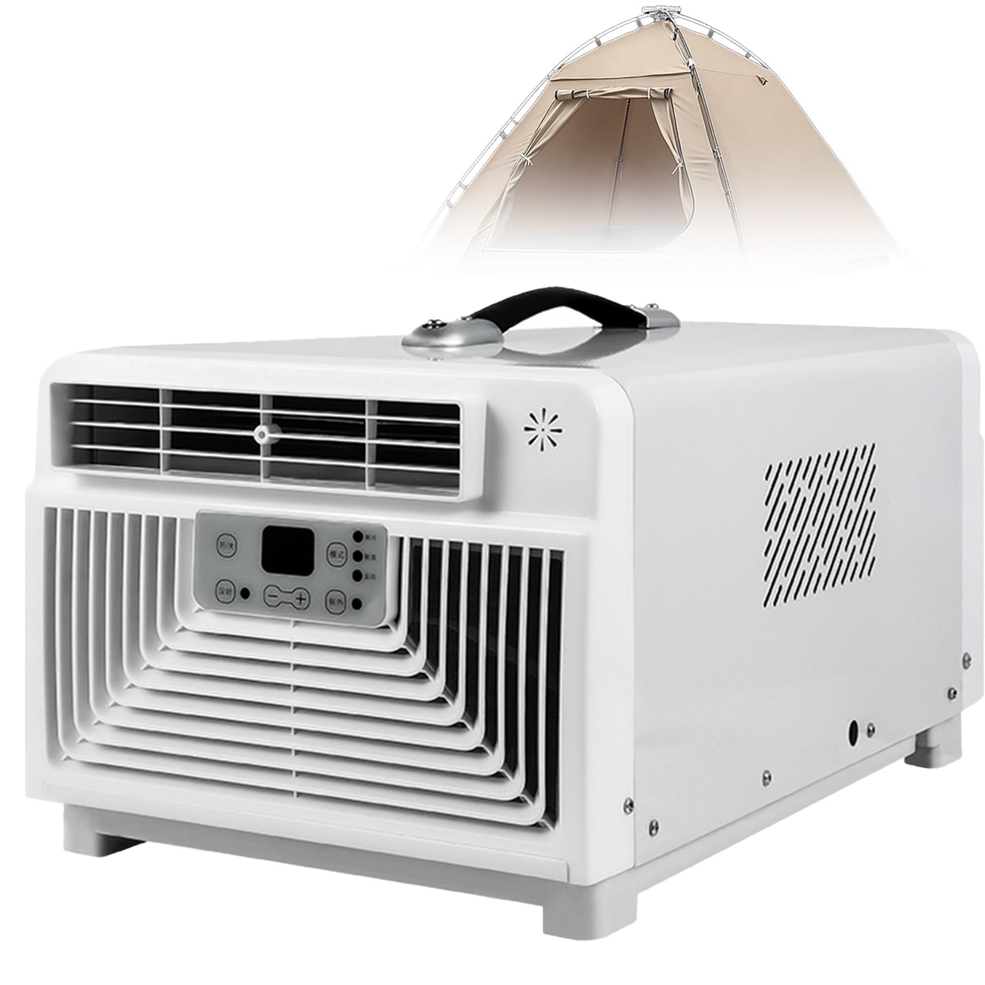 Mini Portable Air Conditioner 3400 BTU – 4-in-1 Compact Tent AC Unit with Sleep Mode, 300W Low Power Air Cooler & Fan for Desk, Office, Camper Van, Truck, Outdoor Picnic