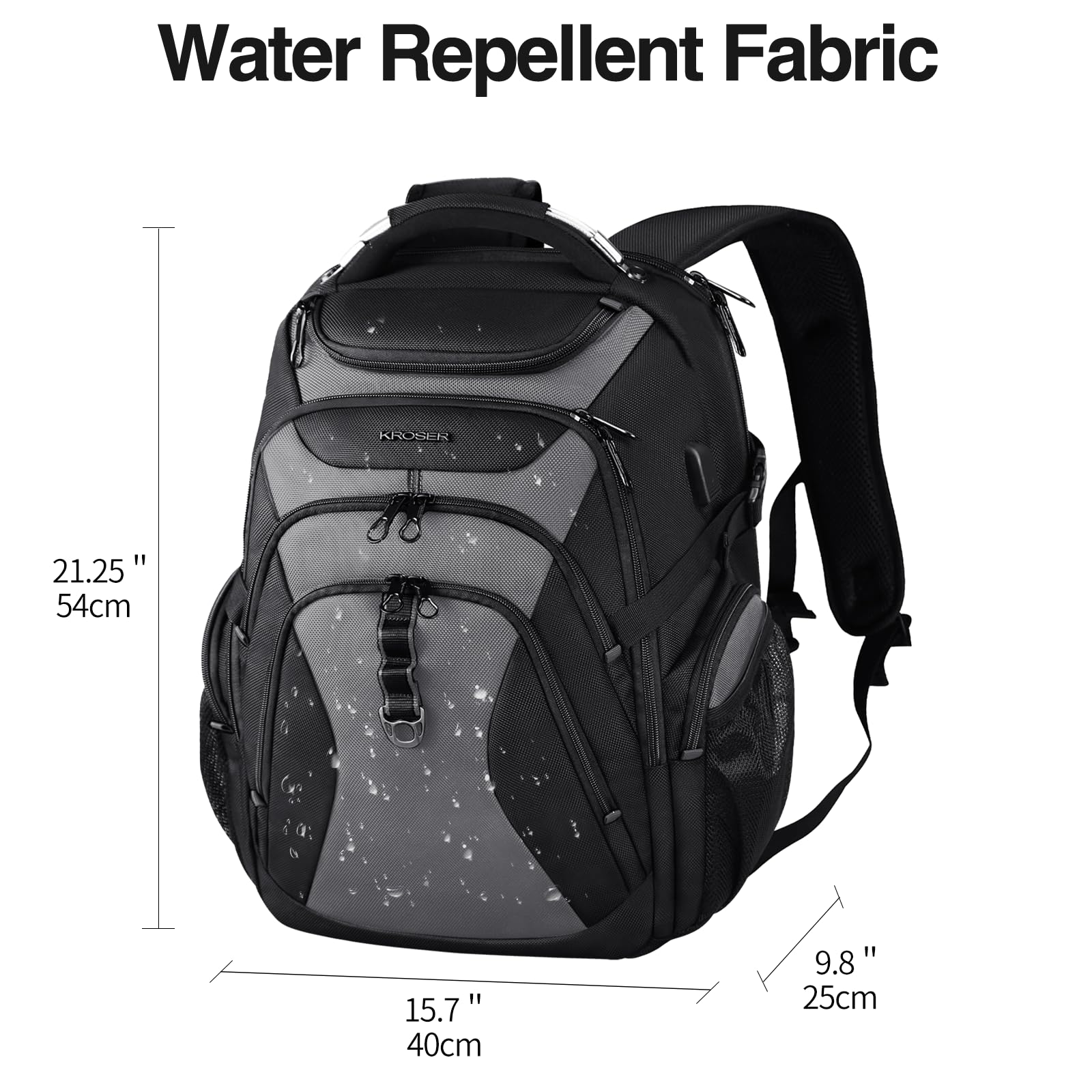 KROSER Mochila de viaje para portátil