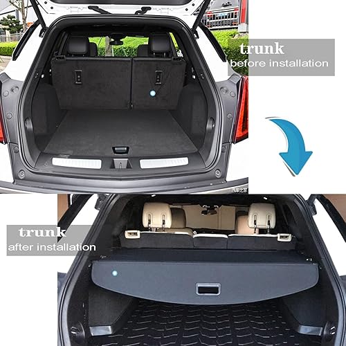 Miniatura 2 de VESUL Cubierta retráctil para maletero trasero compatible con Cadillac XT5 2025-2017, protector de pantalla de seguridad para tonneau, pantalla de