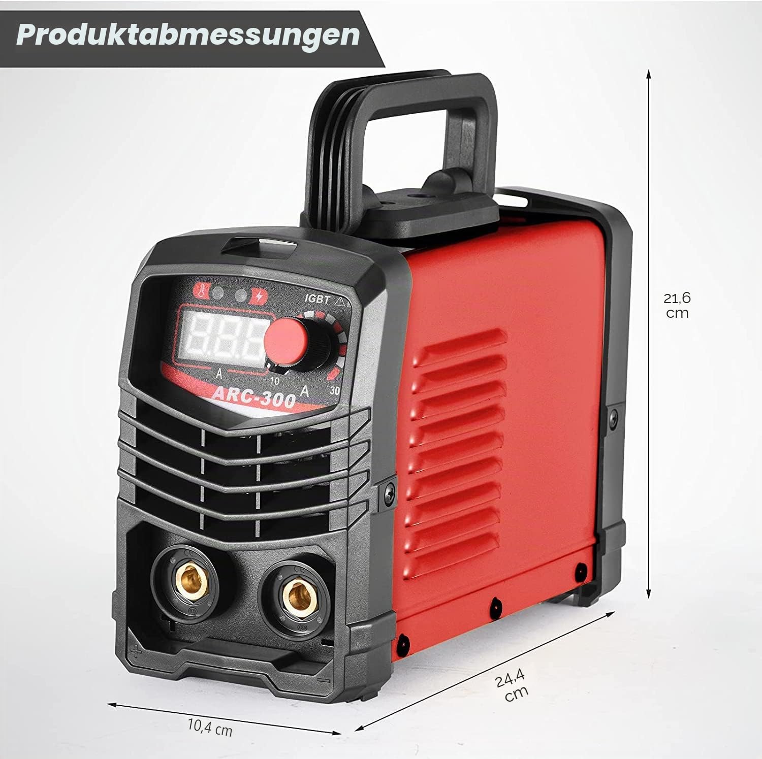Inverter Schweißgerät ARC MMA -300 Amp IGBT Schweißgerät Inverter Digital Display LCD 220V Welder mit Unterstützung für Elektroden, Erdclips, Mas-chera, Bürsten, Schweißstangen und Handschuhe