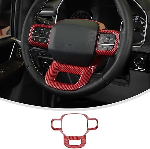 Miniatura 7 de Linskip Moldura para volante compatible con Ford F150 F250 F350 2015 2016 2017 2018 2019 2020, funda para volante para Ford Expedition 2018-2021