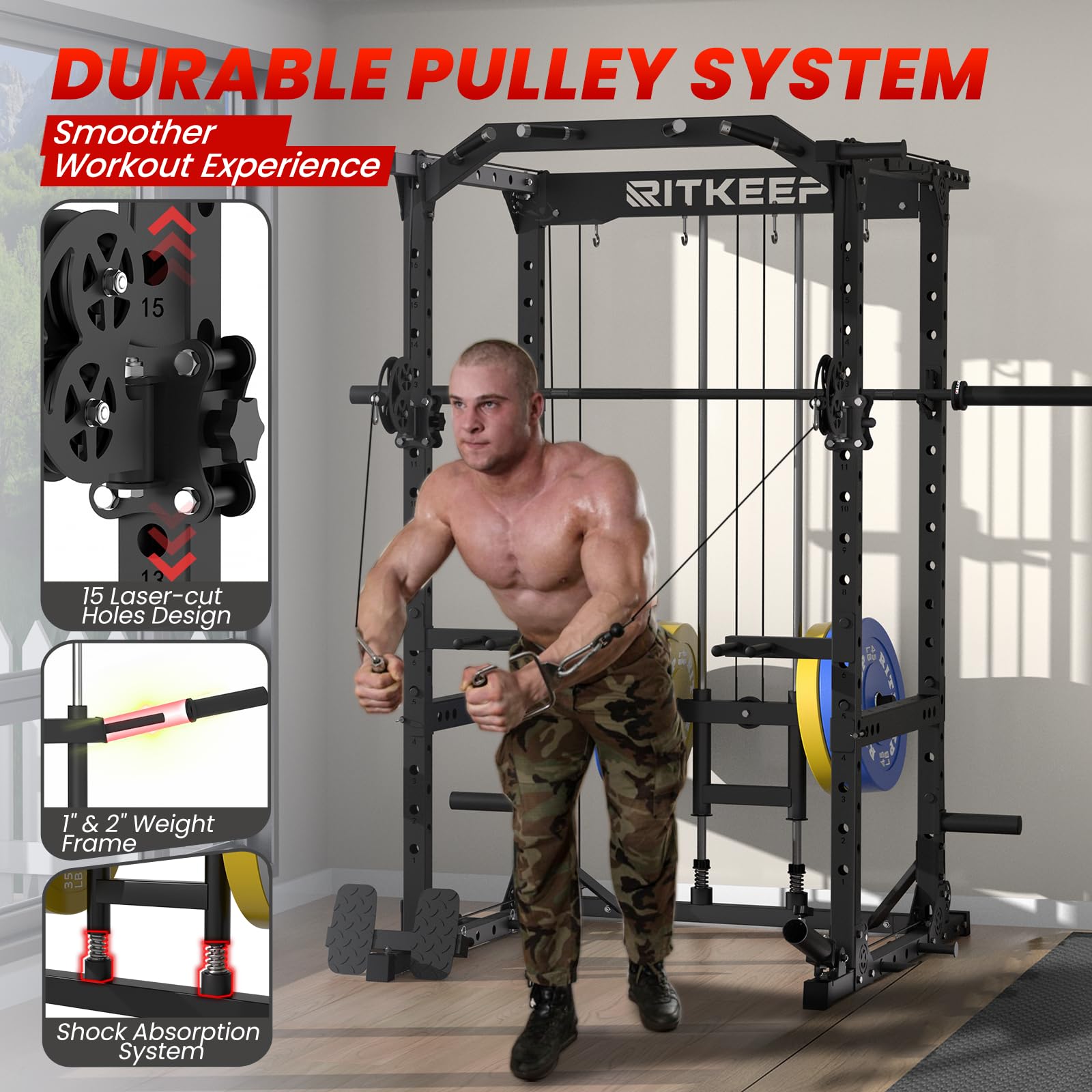 Strength Training Benches RitKeep Fitness M10 Power Cage With