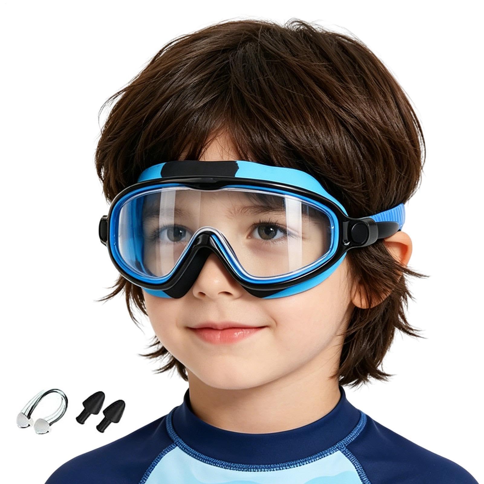 Occhiali Da Nuoto Per Bambini Ampia visuale occhiali impermeabili clip naso | Occhiali Nuoto Piscina Mare Allenamento Subito Sport Acquatici Esterni