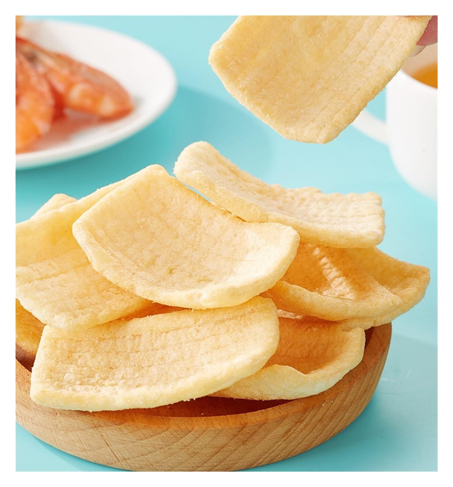 65 g de chips de camarones crujientes, un refrigerio crujiente y sabroso perfecto for satisfacer tus antojos mientras miras televisión en exceso(4bag)