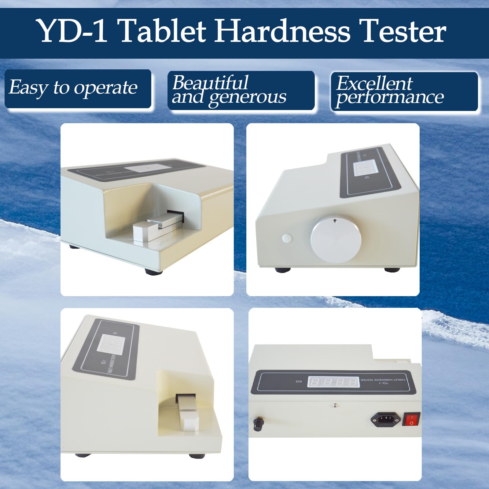 Maisutseb Tablet Hardness Tester YD-1 Hardness Tester Measuring Instrument Tablet Tester Gauge High Precision