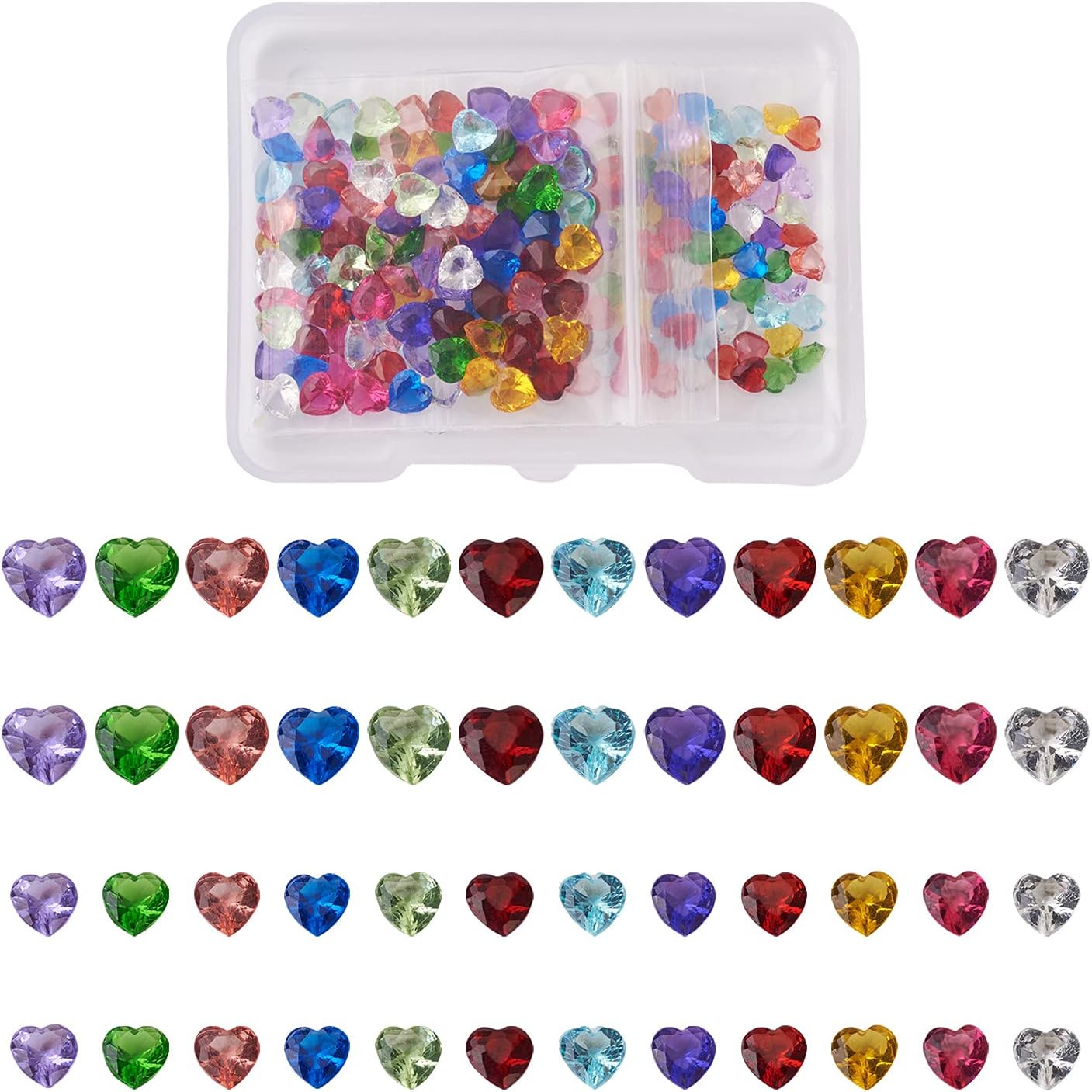PandaHall Cubic Zirconia Stones Loose CZ Stones Mixed Color Grade A Rhinestone Cabochons Crystal Diamond Beads for Nail Art Craft Jewelry Making