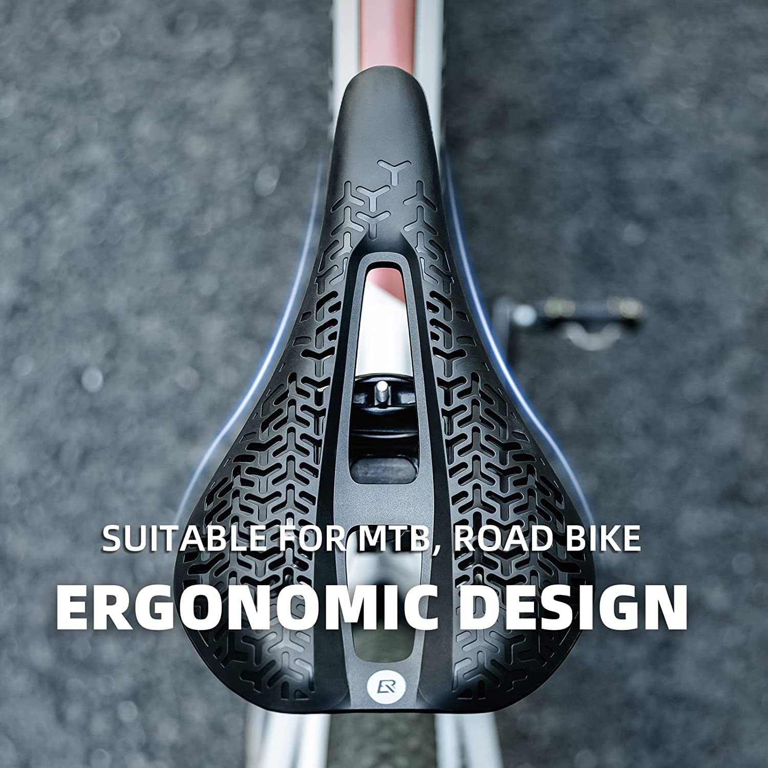 ROCKBROS Sella per Bicicletta in PA66, Sellino Ergonomico per Bici da Corsa MTB, Sedile Leggero con Fori Traspiranti