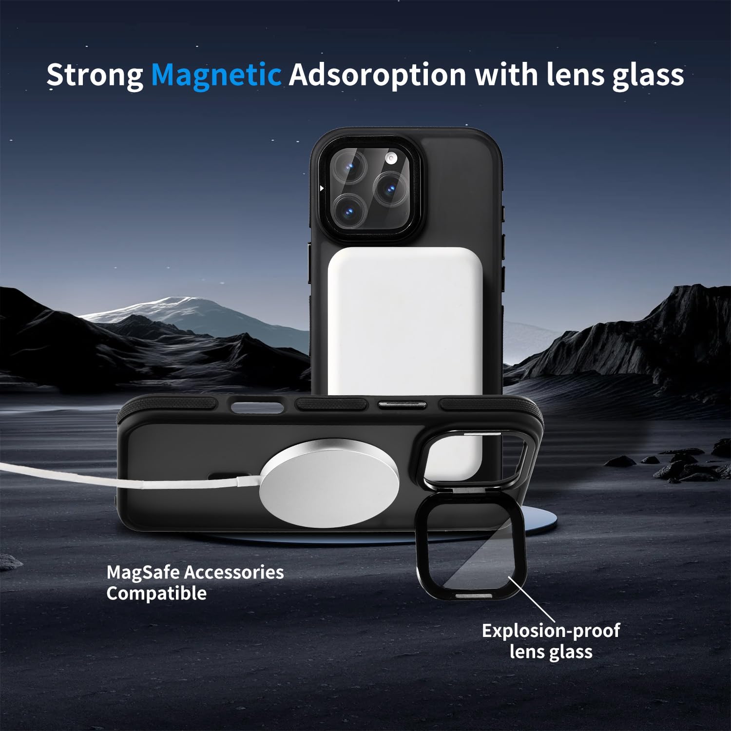 Amazon.com: Moupiro for iPhone 16 Pro Case [Compatible with  MagSafe][Built-in Stand Phone Case] Full Camera Protetction for iPhone 16  Pro Phone Case,Black : Cell Phones & Accessories