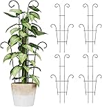 Larger 23.6in Taller Plant Trellis for Climbing Plants Indoor, 4 Pack Metal Garden Trellis for Potted Plants, Rustproof, Larger, Sturdy Climbing Plant Support for Indoor & Outdoor Houseplants