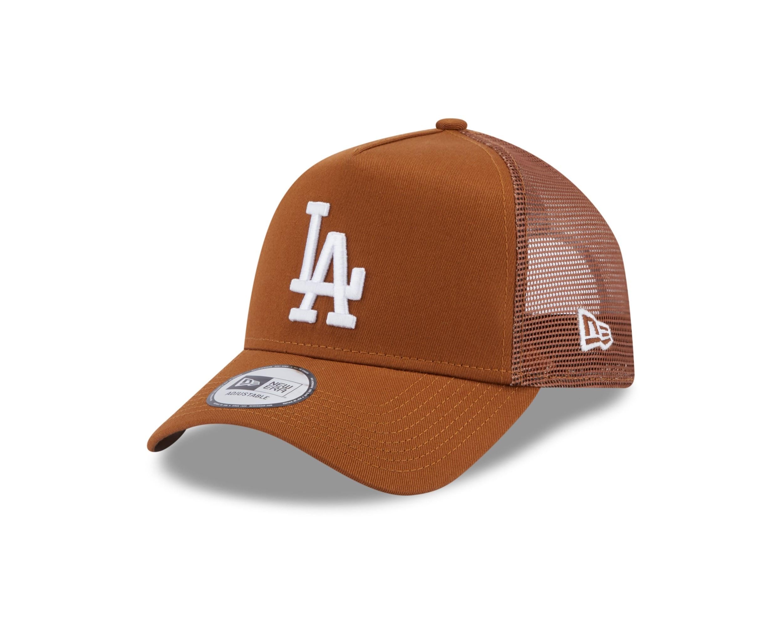 New EraLos Angeles Dodgers MLB League Essential Brown A-Frame Adjustable  Trucker Cap - Main Image