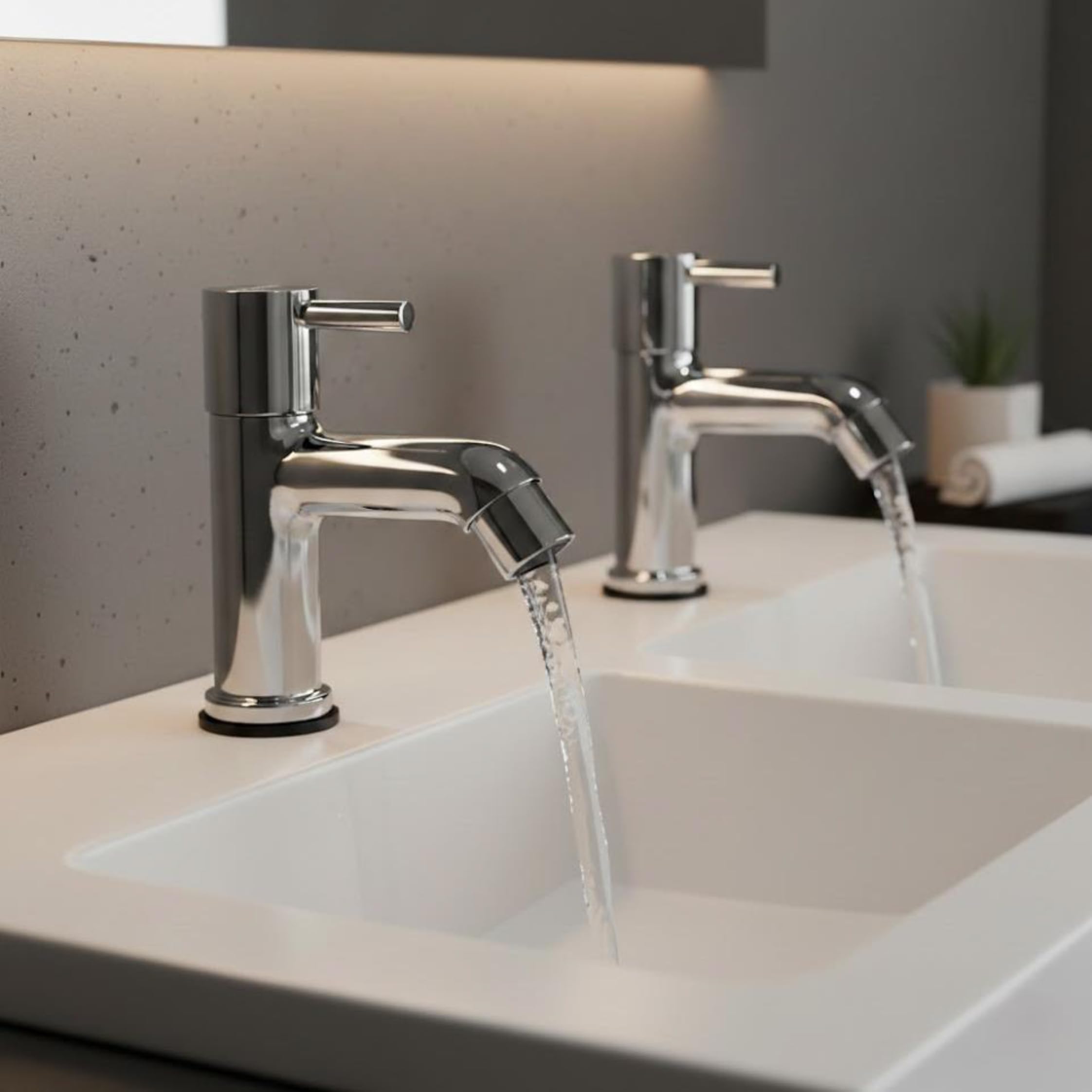 Kamal Irene Brass Bathroom Tap - Chrome Finish -12