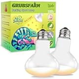 UVA Reptile Heat Lamp Bulb 100W - Basking Light for Bearded Dragons, Lizards, Tortoises, Chicks & Amphibians, Simulated Sunlight for Terrariums, Enhances Bone Strength & Overall Health