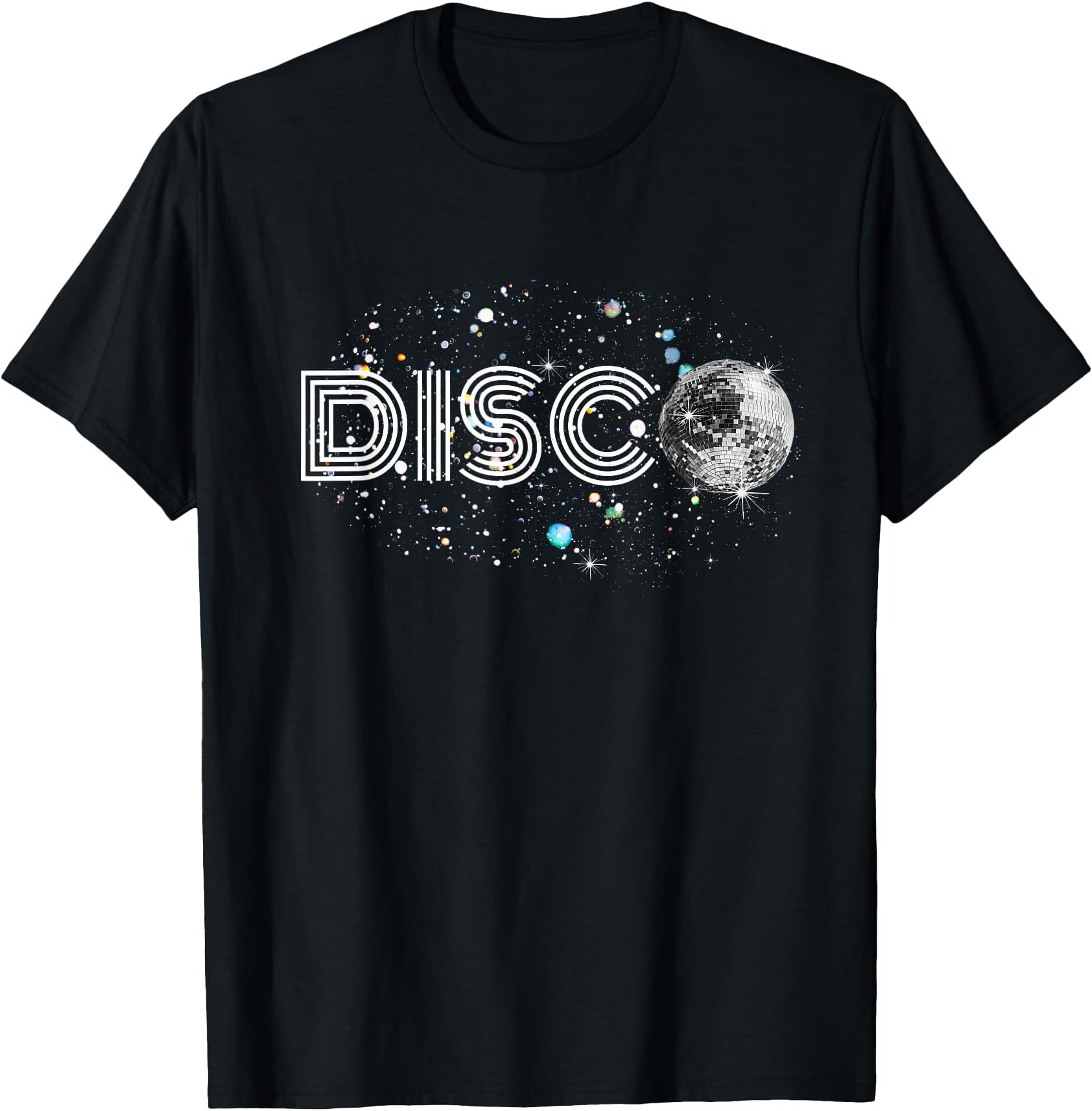Black and White Disco Ball Club T-Shirt