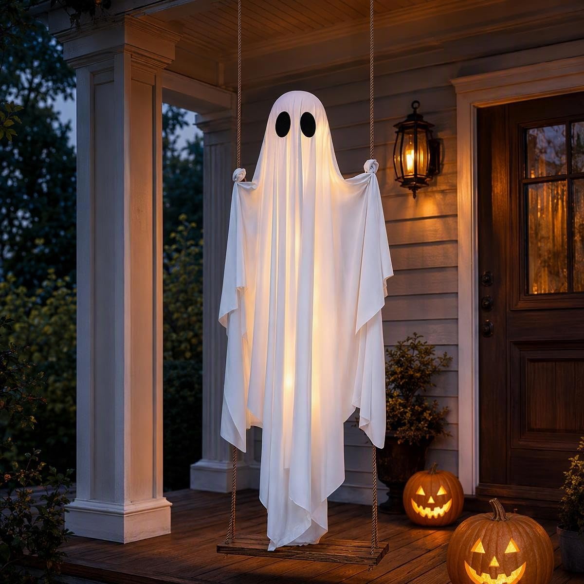 Truneeus Halloween Hanging Swing Ghost