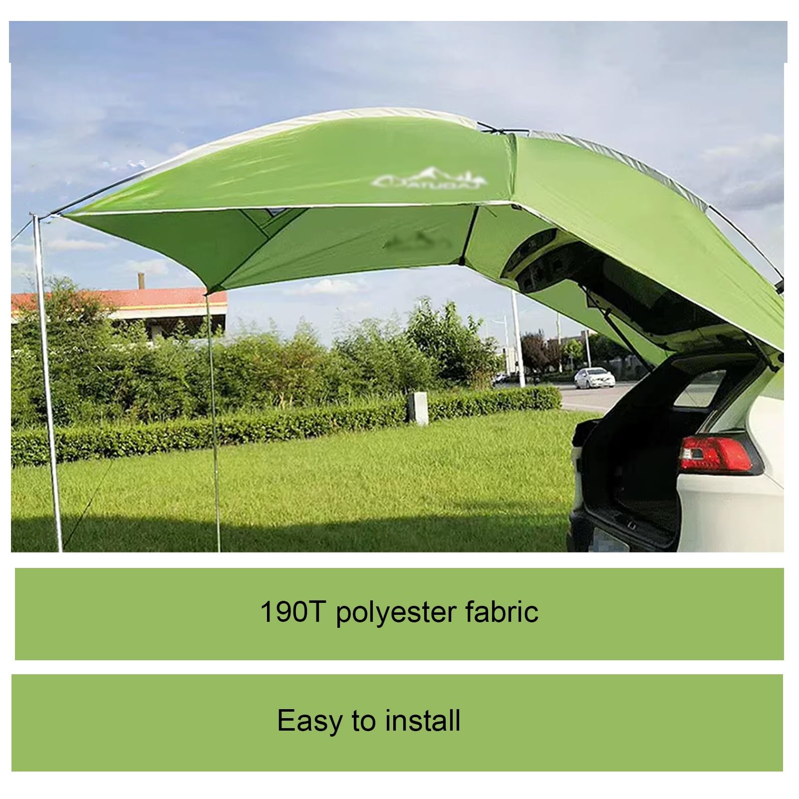 Toldo para Coche Impermeable, Toldo para Caravana, Tienda de Campaña para Portón Trasero de Coche, para Camiones, SUV, Furgonetas, Autocaravanas(Blue)