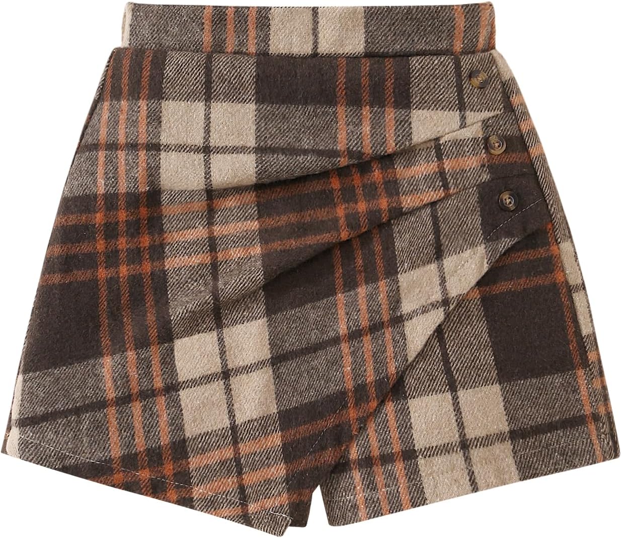 Girls Clothes Ruffled Long Sleeve Top and Plaid Skort 2PCS Set Fall Winter Girls Outfits Size 5-14 - Image 5