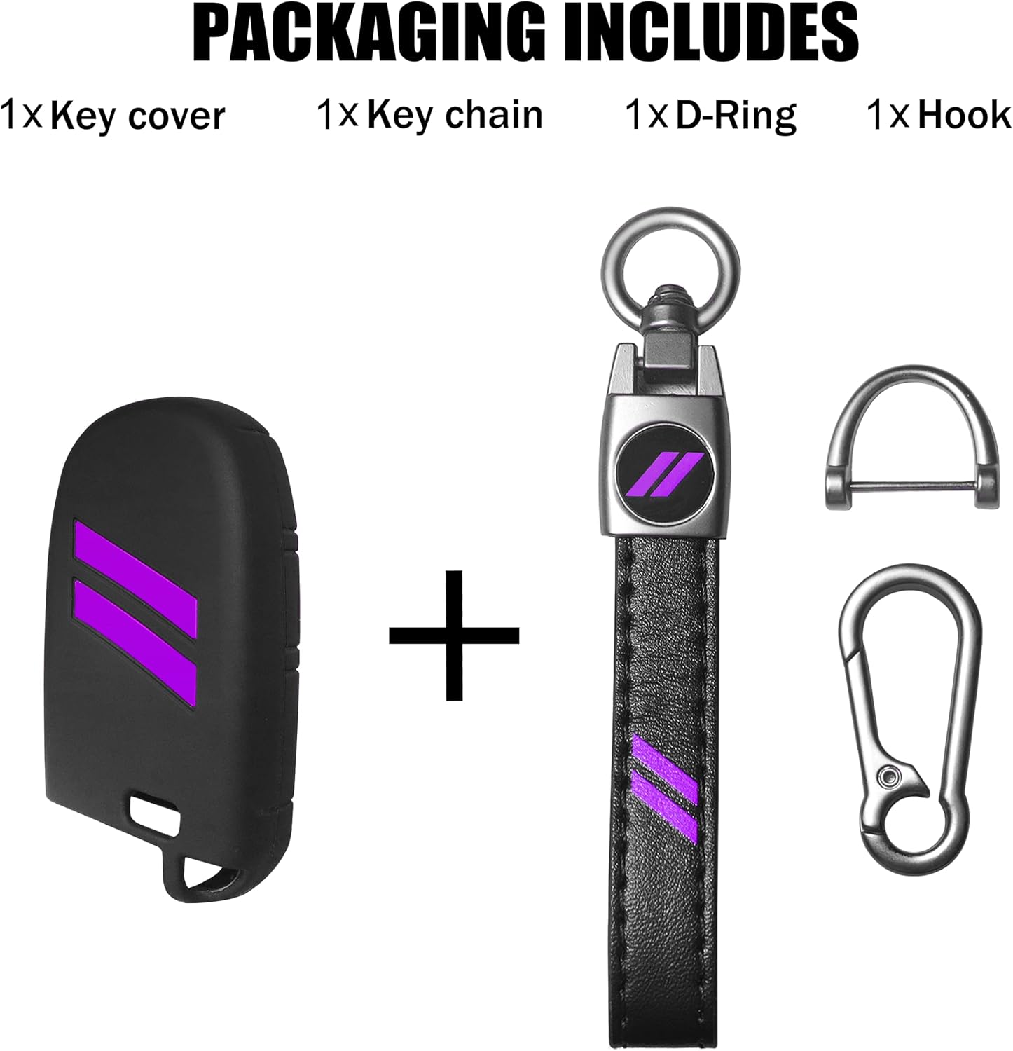 YOSRTER Key Fob Cover with Keychain for Dodge Charger Durango Challenger Journey Key Fob Case Shell for Dodge Accessories