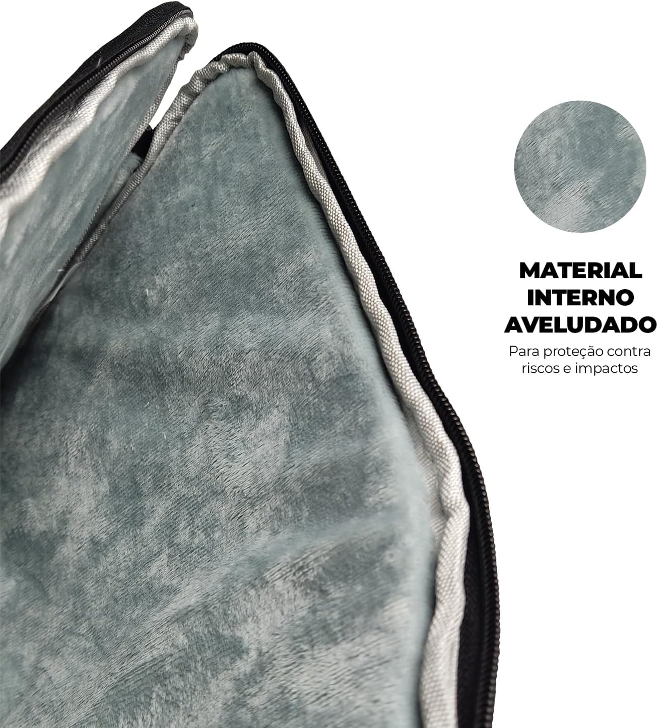 Gshield Capa Case para Notebook Aveludada com Alça e Bolso Externo com Zíper, Survivor Preta (15,6-17,3" Polegadas - 32x42 cm)