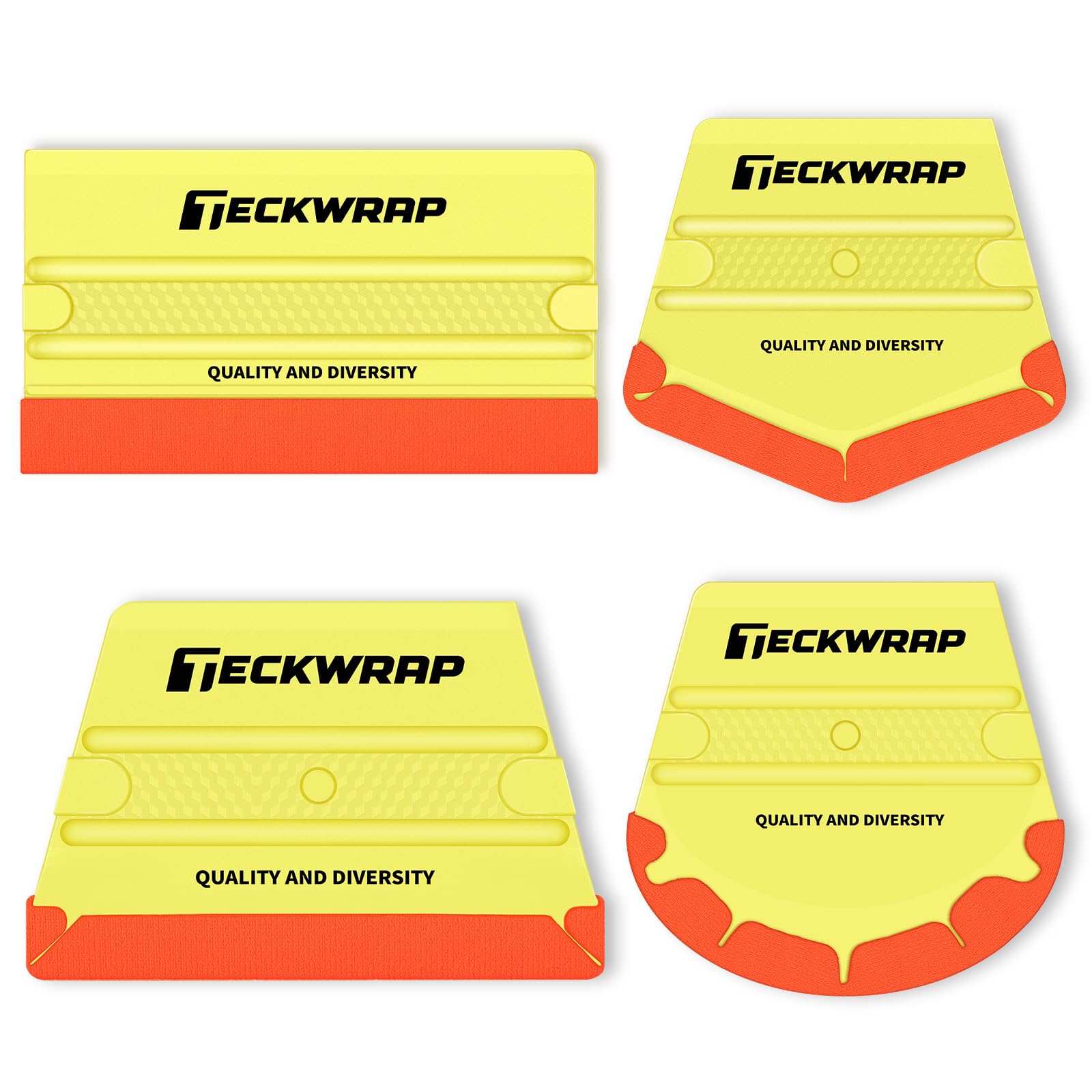 TECKWRAP Felt Squeegee for Vinyl Car Wrap Window Tint - 4PCS, Soft Yellow