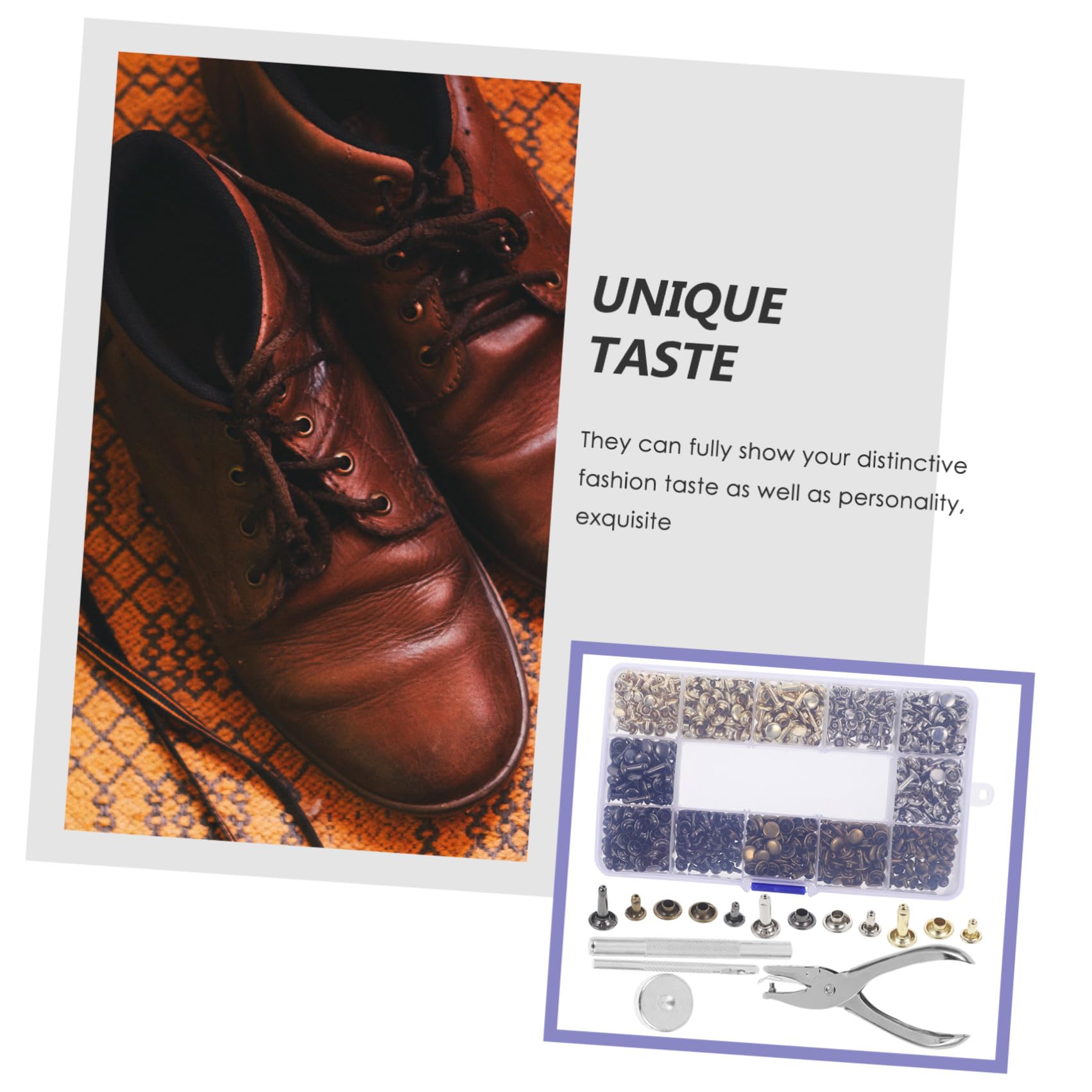 SEWACC 480sätze Dekorative Nieten Für Kleidung Und Taschen Diy Handgemachte Nieten Und Spikes Leder-punk-accessoires Für Schuhe Und Gürtel Nützlich Für Lederhandwerk