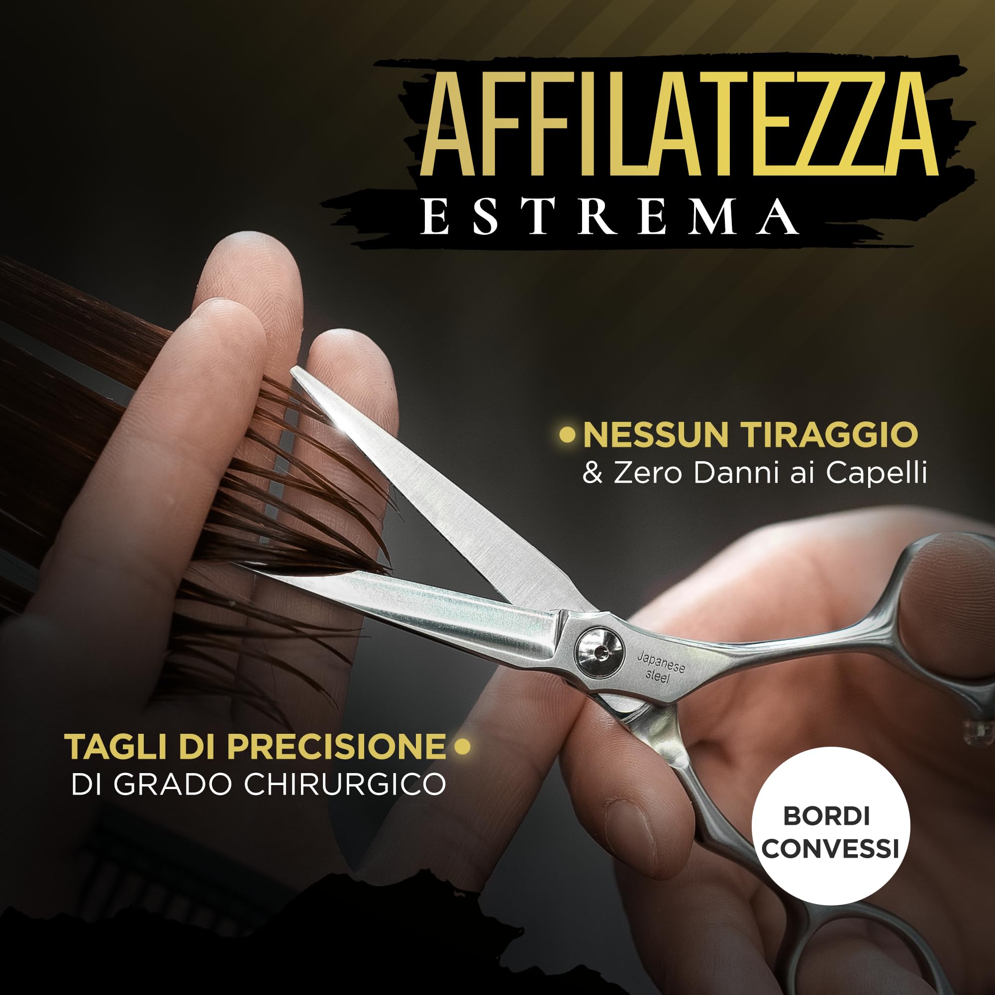 Fagaci Forbici Parrucchiere Professionali 5.5" Acciaio Giapponese per Tagli Ultraprecisi, Forbici Capelli Professionali Barbiere Lame Affilate Come Rasoi, Durata Estrema