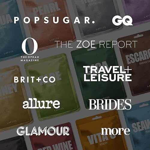 Miniatura 9 de LAPCOS Mascarilla de hoja de vino tinto, mascarilla facial diaria con antioxidantes para restaurar y suavizar la piel, favorita de la belleza