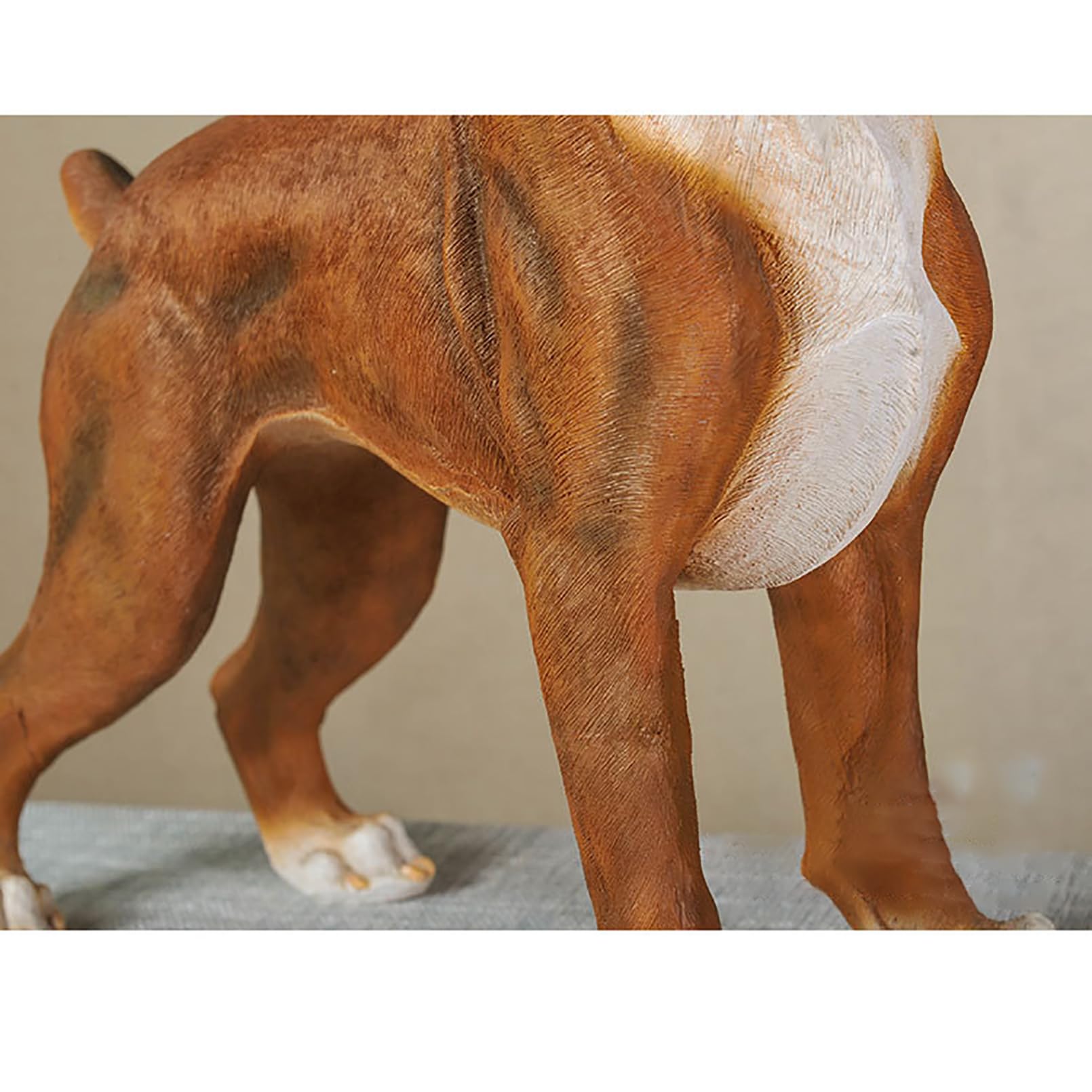 Gartenfiguren für draußen wetterfest Boxer Hund Statue Harz Gartenskulptur Heim Gartendeko für draußen,Hoher Simulationsgrad,Geschenke für Gartenliebhaber,Gelb,30x32x15cm