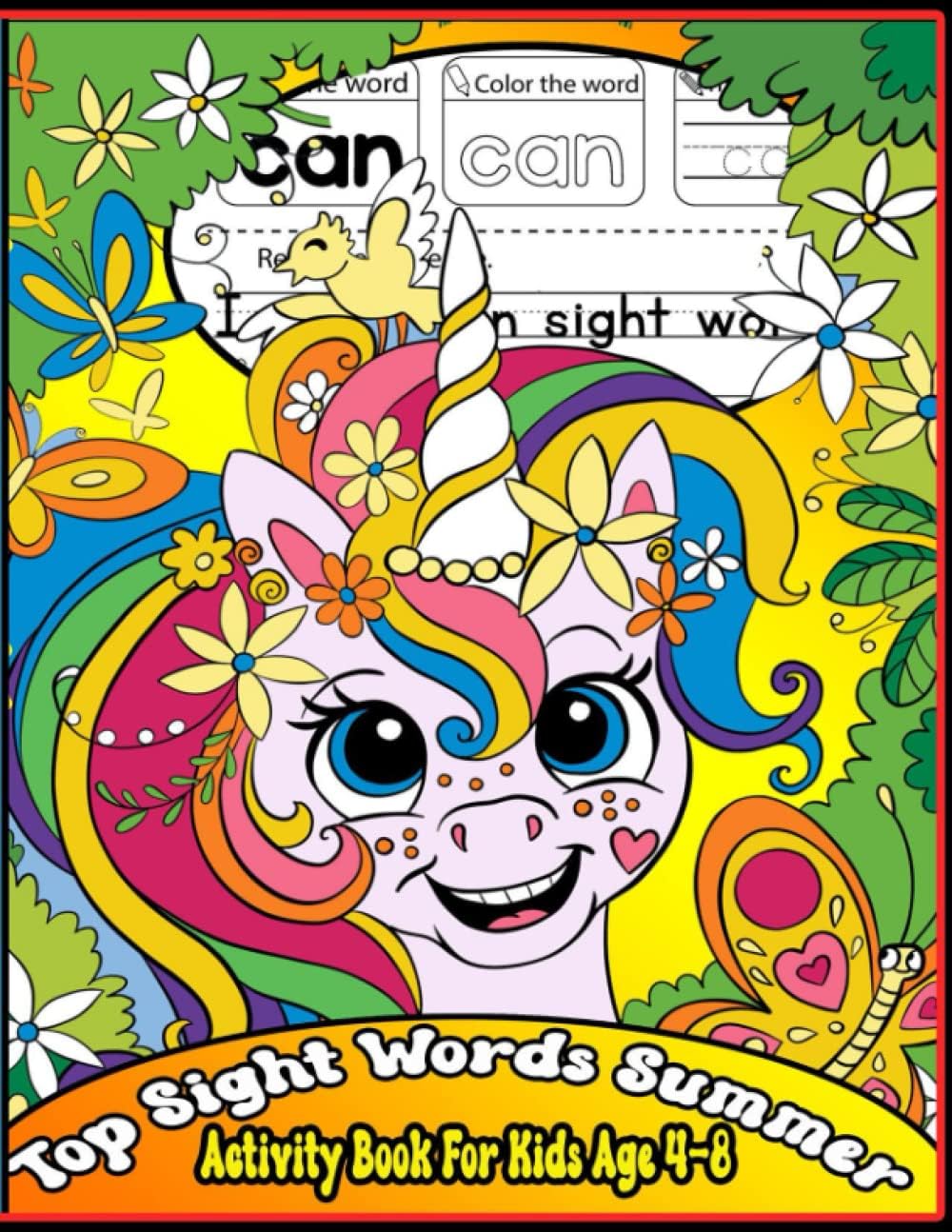 Top Sight Words Summer Activity Book For Kids Age 4-8: Reading Made Easy | A Magical Sight Words and Phonics for Beginning skills ,Broaden your ,search classroom,Ages 5-7 | Preschool, 1st Grade