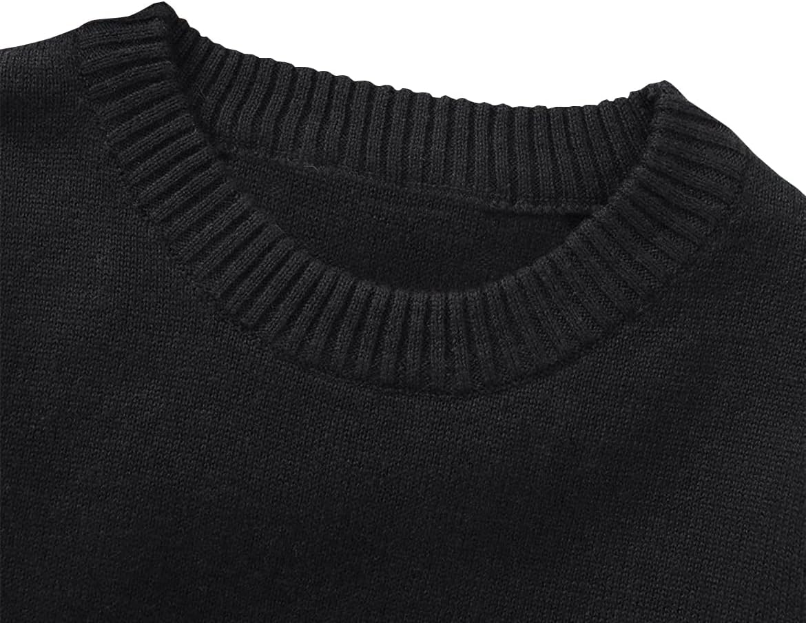 Baby Toddler Boys Sweater Girls Knit Pullover Sweatshirt Kids Long Sleeve Crew Neck Solid Casual Tops - Image 3