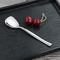 Vista 6 de Idomy Juego de 12 cucharas de helado de postre de acero inoxidable, 5.51 pulgadas