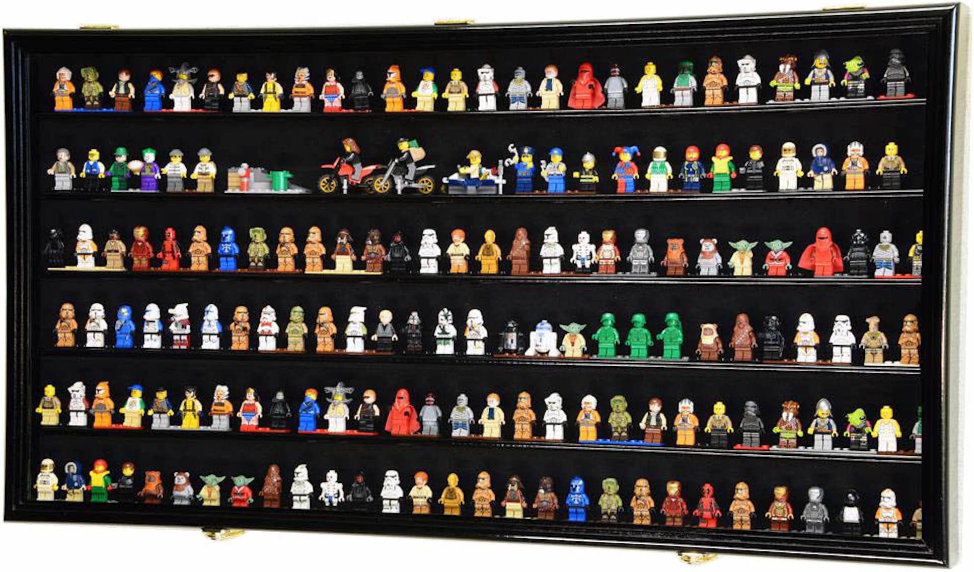 sfDisplay.com,LLC. 180 Minifigures Display Case Cabinet for Miniatures/Figurines/Mini Figures (Oak)