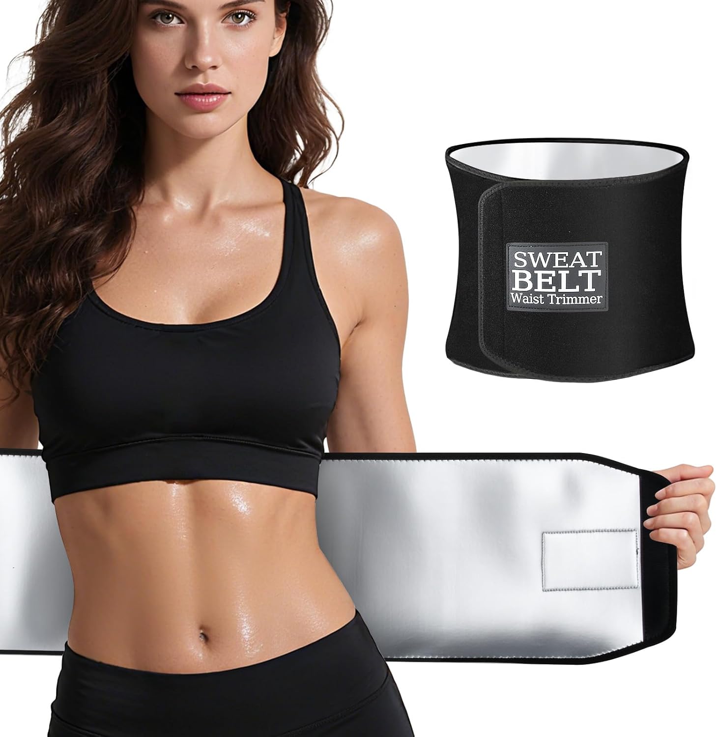 ZPP Waist Trimmer for Women and Men, Sweat Belt Band Belly Stomach Wrap