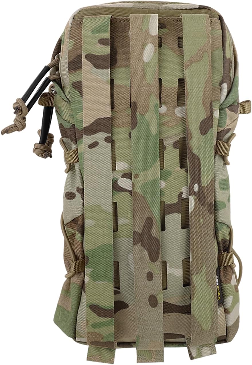Tactical General Purpose Pocket 12x5 GP Pouch 1.5L Hydration Bag Carrier Backpack Organizer MOLLE + Belt