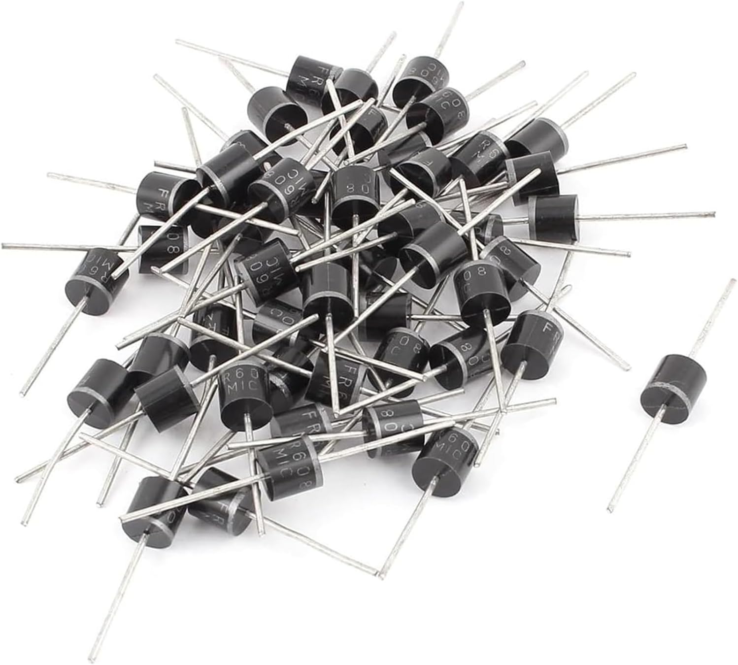 wbyql 6A 800V Diodes Cylindrical axia-l Leaded FR608 Rectifier Schottky 50Pcs huanleism .oth
