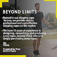 Vista 8 de Cuerda de Saltar para Entrenamiento, Cuerda de Saltar de PVC de 5mm, Longitud Ajustable con Manijas a Prueba de Rompimiento, Ideal