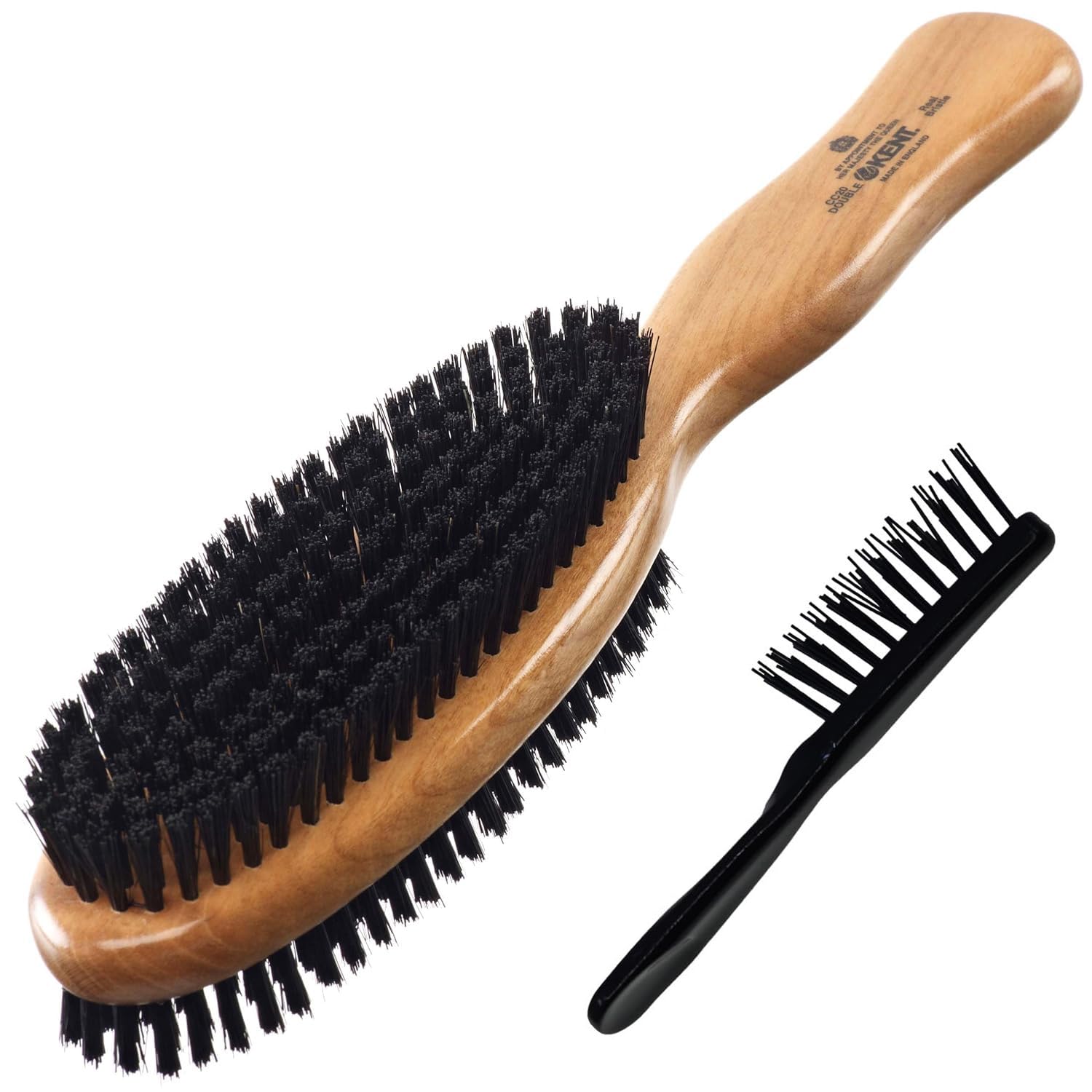 Kent double-sided clothes brush with natural bristles