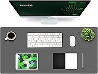 Vista 13 de Knodel - Alfombrilla de escritorio, para mouse, impermeable para escritorio, de cuero para teclado y mouse, protector de escritorio para oficina