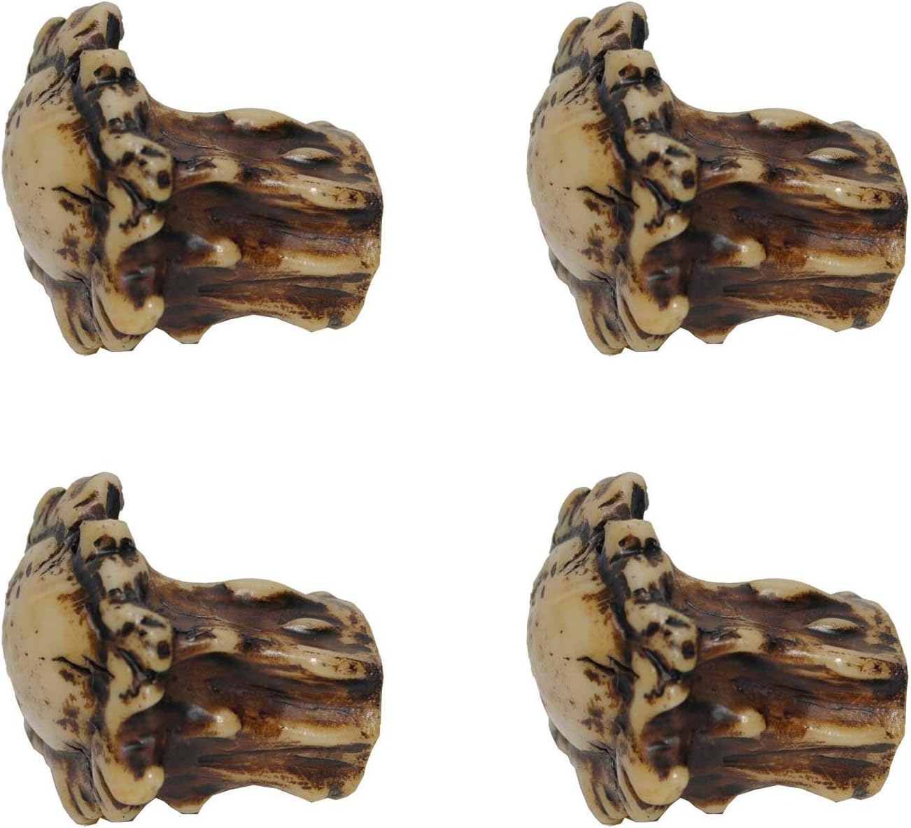 Paseo Road Antler Brown 4 Piece Rustic Knob Set, Western Cabinet Knobs, Lodge Cabin Style Kitchen Decorative Drawer Pulls Handles, Set of 4