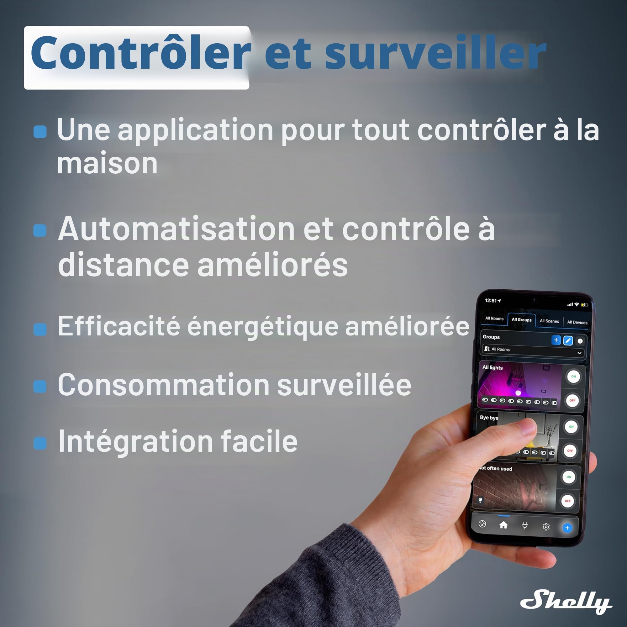Shelly BLU Gateway - Passerelle Bluetooth vers Wi-FI, clé USB-A, Maison Intelligente, App iOS Android, Aucun hub requis, Répéteur Wi-FI, Portée 20 à 30 m