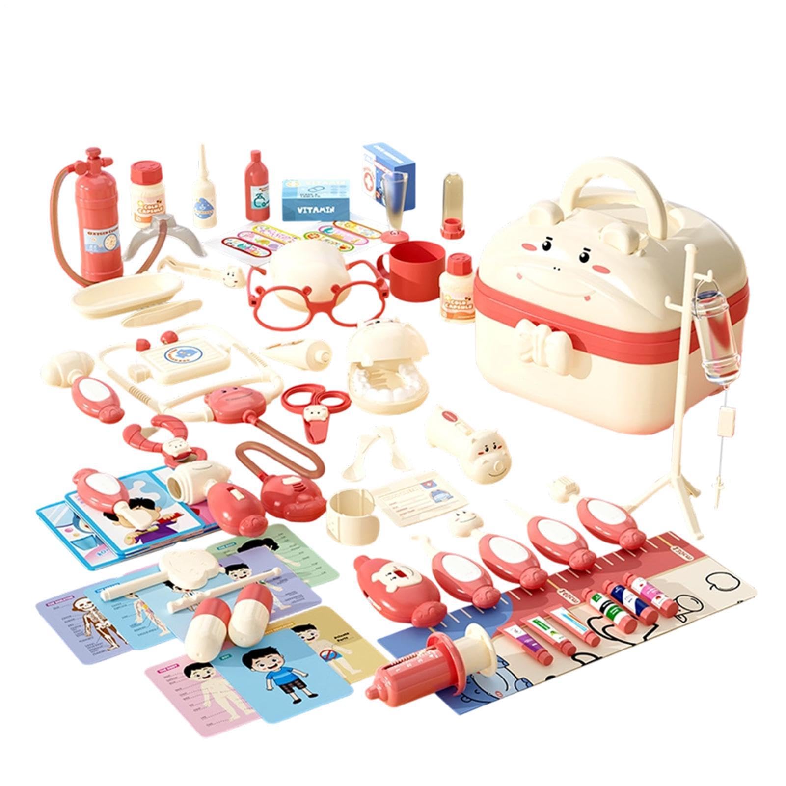 Kit Giocattolo Medico Per Bambini - Kit Medico Per Bambini Con Design A | Forma Di Valigetta - Set Del Dottore Per , Simulazione Medica, Illuminazione E Suoni | Per Ragazzini e Ragazzine