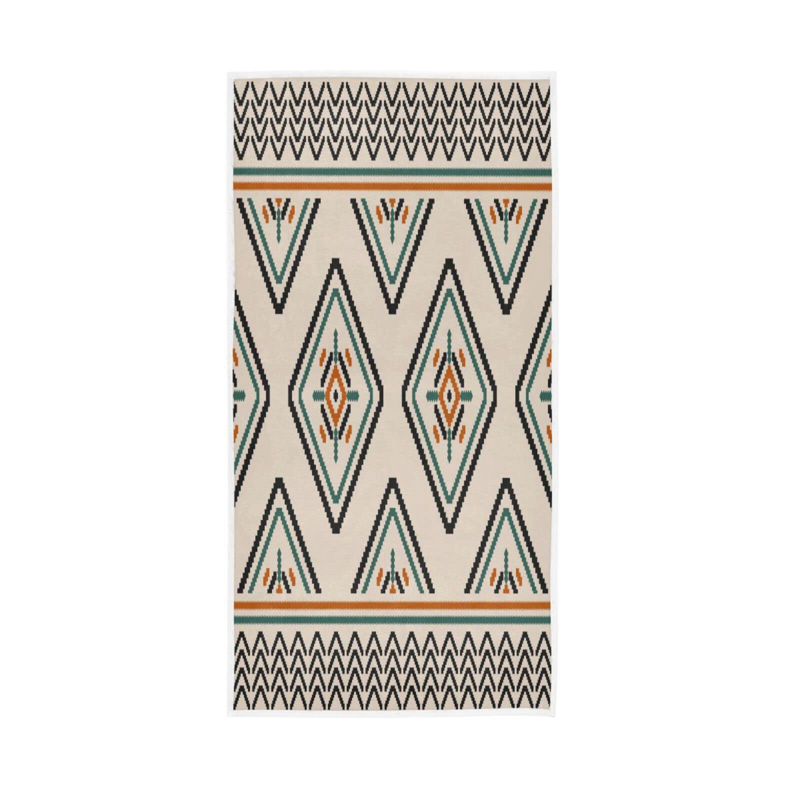 LSRCPD Turkish Style Printed Bathroom Hand Towels, 15 x 30 Inches, Spa Towel Hotel Hand Towels