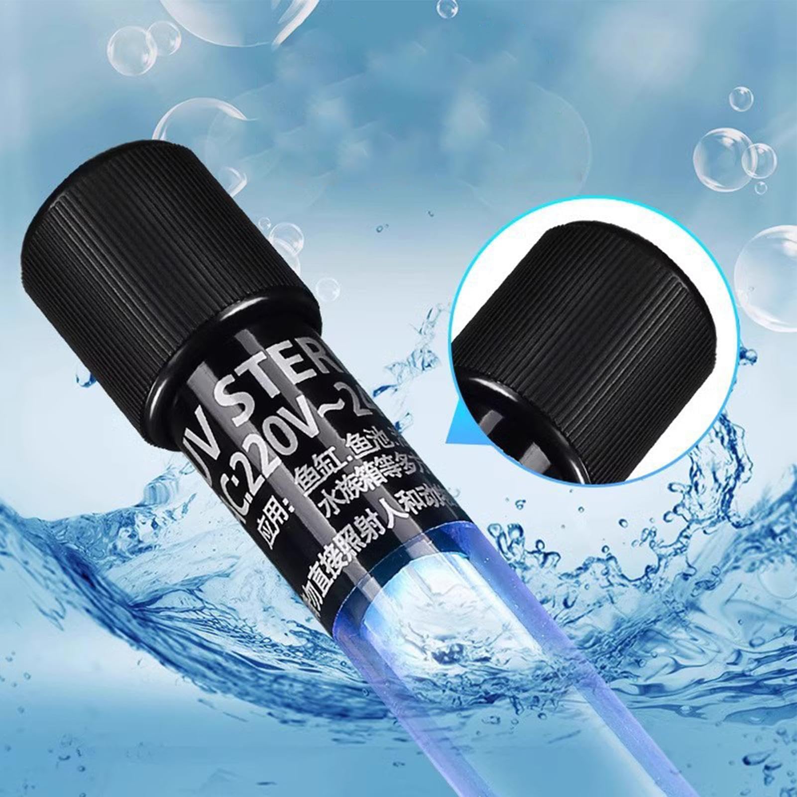 Sterilizzatore UV Per Acquario, Lampada UV Per Acquario Da 13W Con Timer Contro Alghe E Batteri, Luce UV Per Acquario Per Stagno, Piscina, Filtro, Cuccia Per Cani, Impermeabile, Per Casa E Cucina