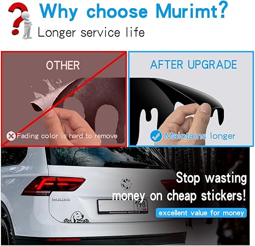 Miniatura 4 de Murim - Calcomanía de vinilo impermeable para automóvil, diseño de sonrisa de Golden Retriever, calcomanía impermeable para camión, motocicleta,